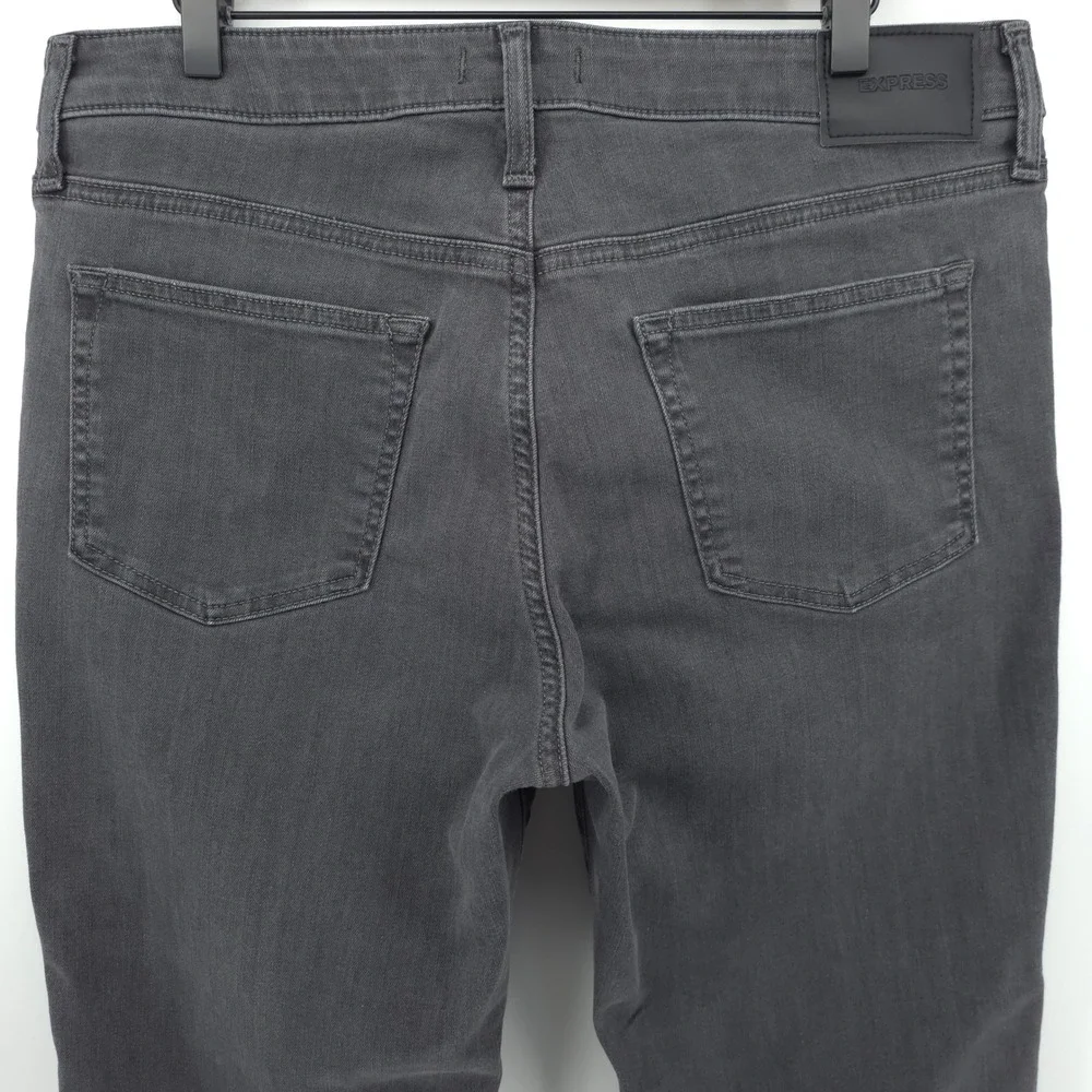 Express Mens Jeans Conscious Edit Hyper Stretch 34x32 Grey Slim Fit Denim